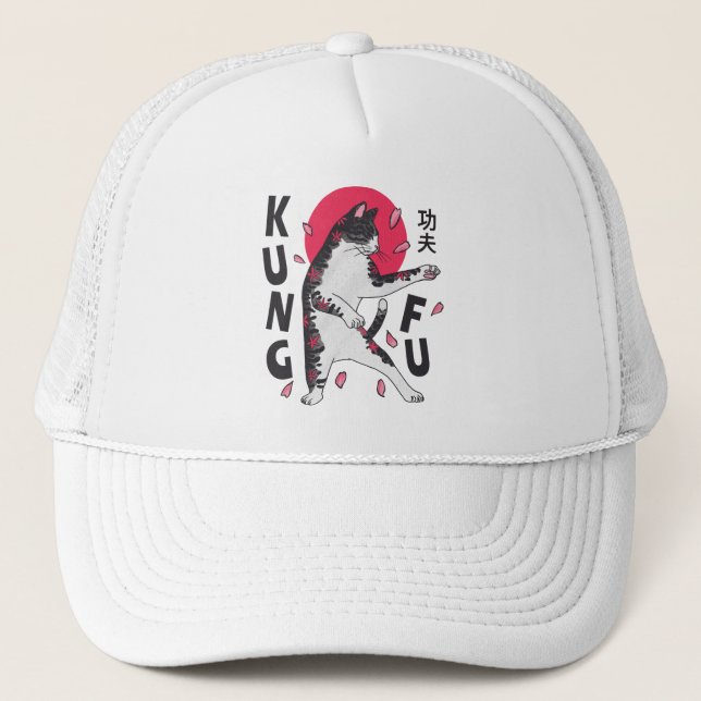 Kung Fu Cat Trucker Hat (Front)