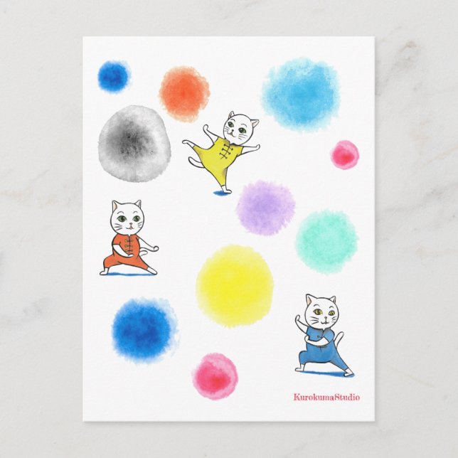 Kung-Fu Cats Postcard (Front)