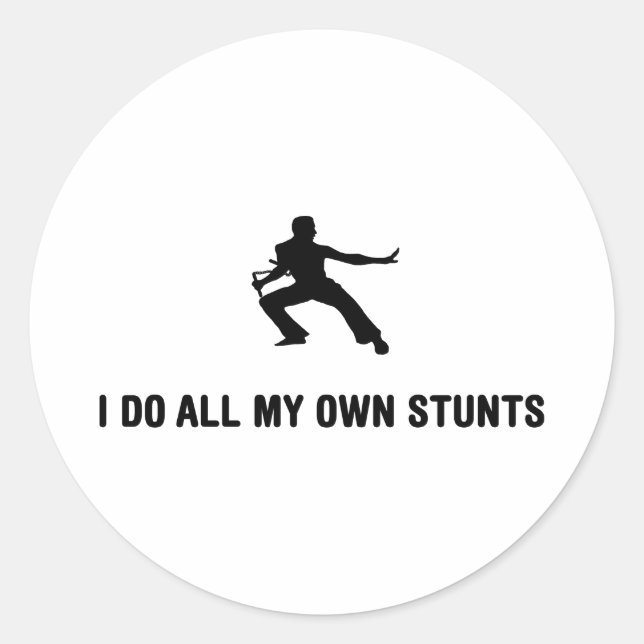 Kung Fu Classic Round Sticker (Front)