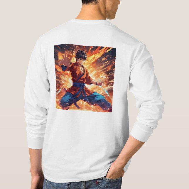 Kung Fu Fighter 1 Plus Symbol T-Shirt (Back)