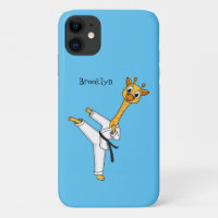 Kung Fu giraffe cartoon illustration