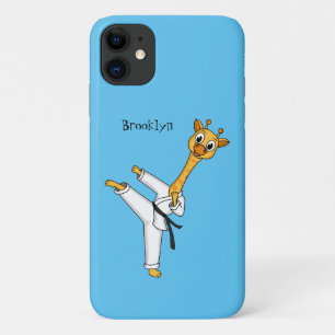 Kung Fu giraffe cartoon illustration Case-Mate iPhone Case