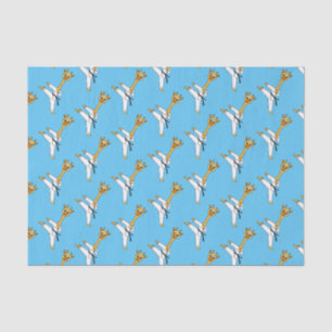 Kung Fu giraffe cartoon illustration Tissue Paper