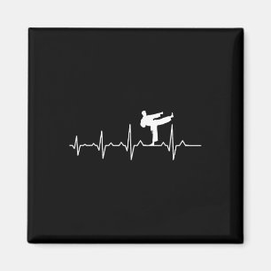Kung Fu Karate Heartbeat Black Belt Martial Arts Magnet
