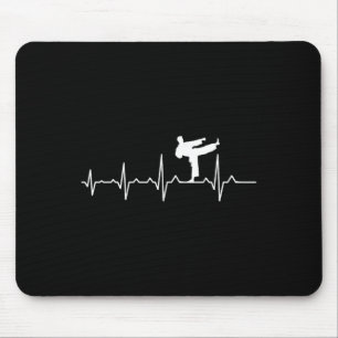 Kung Fu Karate Heartbeat Black Belt Martial Arts Mouse Pad