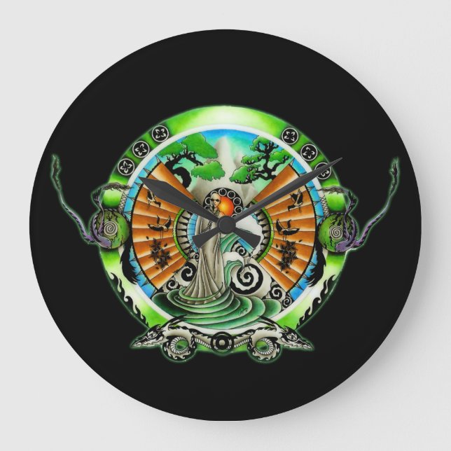 Kung Fu Land Large Clock (Front)