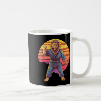 Kung Fu Lion Sunset MMA Kickboxing Judo Taekwondo Coffee Mug