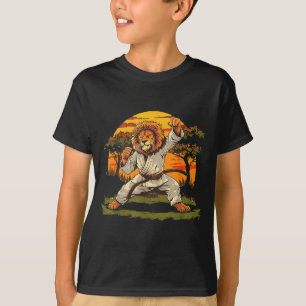 Kung Fu Lion Taekwondo Sunset MMA Kickboxing Lion T-Shirt