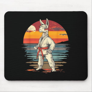 Kung Fu Llama Judo Taekwondo Martial Arts Beach Mouse Pad