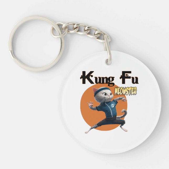 Kung Fu Meowster Key Ring (Front)
