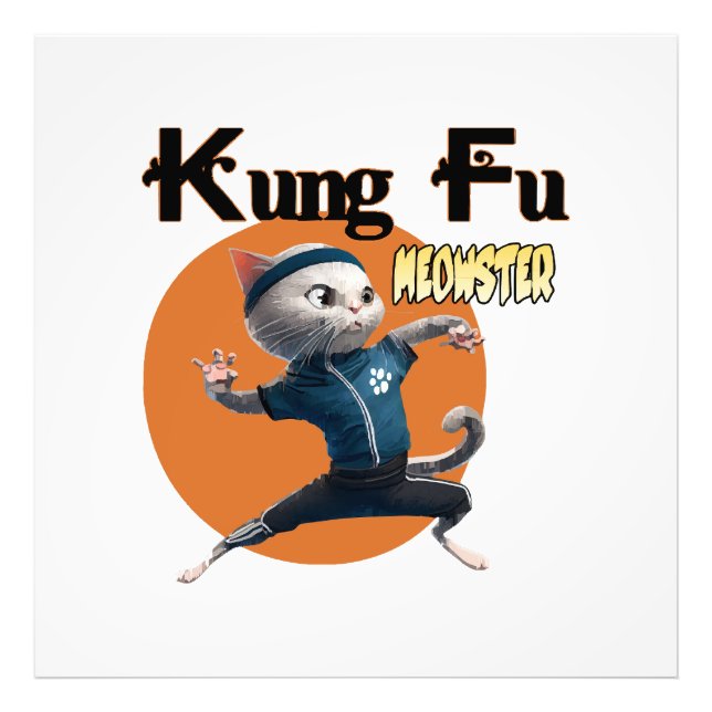 Kung Fu Meowster Photo Print (Front)