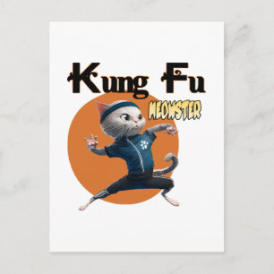 Kung Fu Meowster Postcard