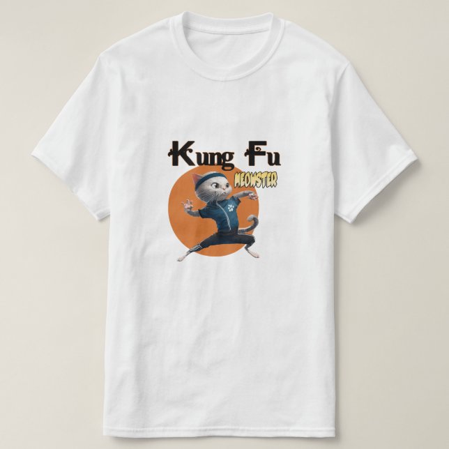 Kung Fu Meowster T-Shirt (Design Front)