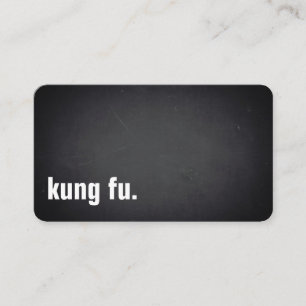 kung fu. Modern Minimalist Blackboard Professional Business Card