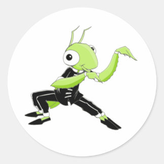 Kung Fu Praying Mantis Classic Round Sticker