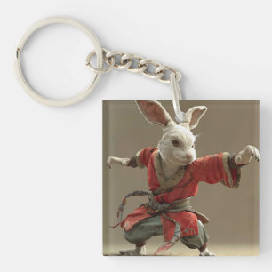 Kung Fu Rabbit Key Ring