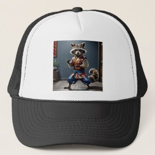 Kung fu Raccoon Trucker Hat