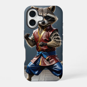 Kung fu Racoon iPhone 16 Case