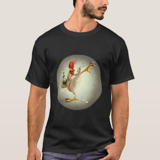 Kung Fu Rooster Fighting Chicken Funny Drinking Ch T-Shirt