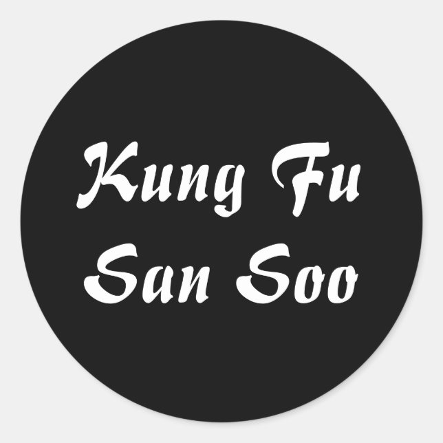 Kung Fu San Soo Classic Round Sticker (Front)