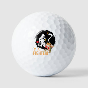 Kung Fu Tiger Fighter inspirational Gifts Golf Balls