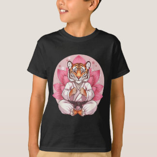 Kung Fu Tiger Lotus Flower Kickboxing Taekwondo T-Shirt