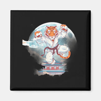 Kung Fu Tiger Pagoda Tower Moon Mma Taekwondo Magnet
