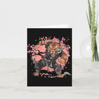 Kung Fu Tiger Sakura Tree Jiu-Jitsu Taekwondo Card