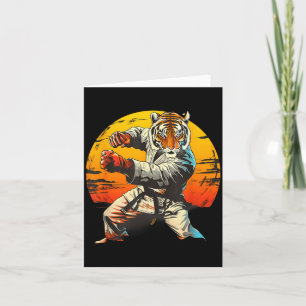 Kung Fu Tiger Sunset Taekwondo Mma Martial Arts Card