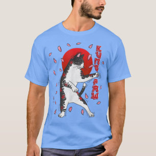 Kung Paw Kung Fu Japanese Cat Karate Anime materia T-Shirt