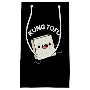 Kung Tofu Funny Kungfu Tofu Pun Dark BG Small Gift Bag