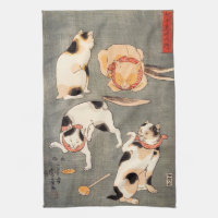 Kuniyoshi Four Cats