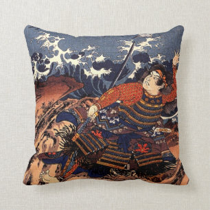 Kuniyoshi Tamomori tied to a huge anchor Cushion