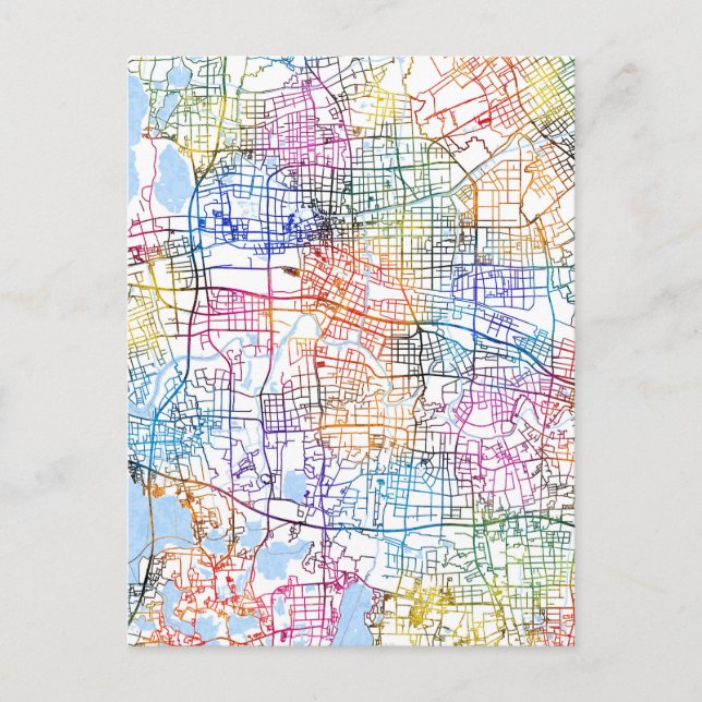 Kunshan China City Map Postcard (Front)