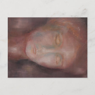 Kunstpostkarte "Frau in Rot" Postcard