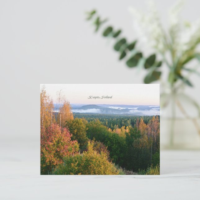 Kuopio, Finland, autumn landscape, Postcard (Standing Front)