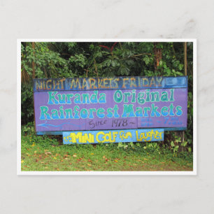 kuranda markets sign postcard