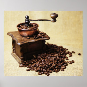 Kurbel Kaffeemühle Poster