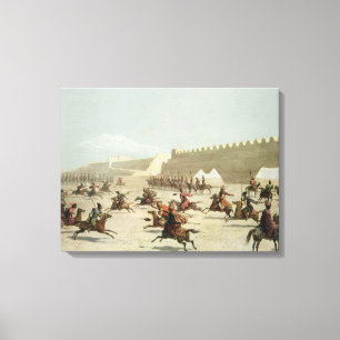 Kurdish and Tatar Warriors at Sadar Abbat, Armenia Canvas Print