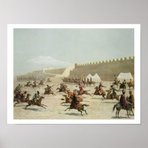 Kurdish and Tatar Warriors at Sadar Abbat, Armenia Poster