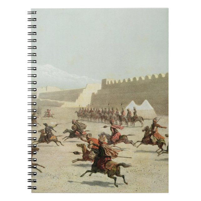 Kurdish and Tatar Warriors at Sadar Abbat, Armenia Spiral Notebook (Front)