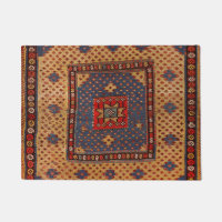 Kurdish Safreh Dark Tan Yellow Blue 
