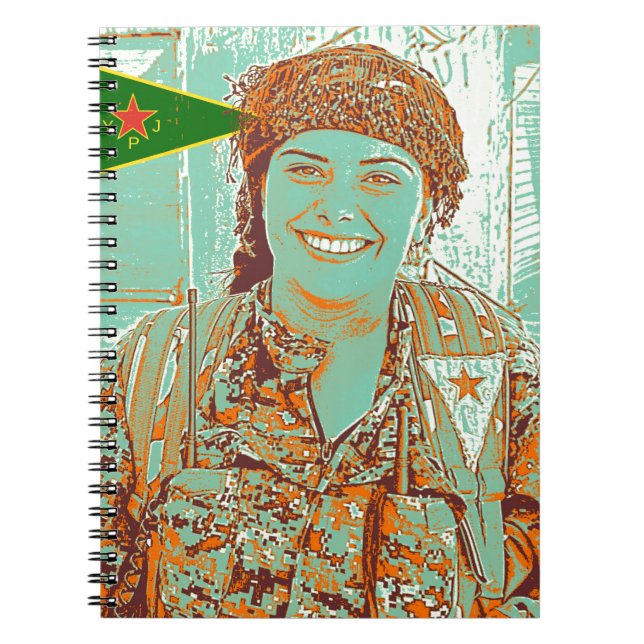 Kurdish YPJ Fighter 2 art Spiral Notebook (Front)