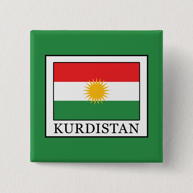 Kurdistan 15 Cm Square Badge (Front)