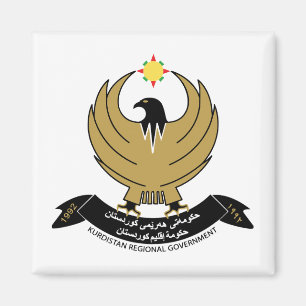 Kurdistan country coat arms symbol emblem eagle magnet