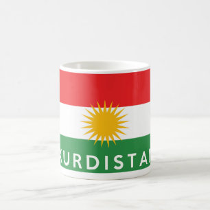kurdistan country flag symbol name text coffee mug