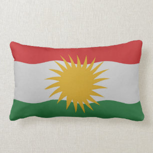 Kurdistan flag lumbar cushion