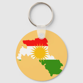 Kurdistan flag map key ring