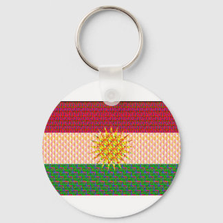 Kurdistan Flag Psychedelic Key Ring