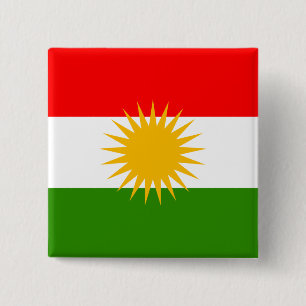Kurdistan High quality Flag 15 Cm Square Badge